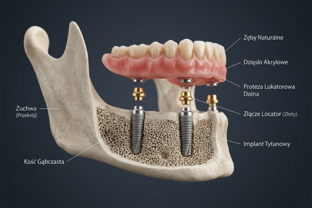 Proteza oparta na implantach