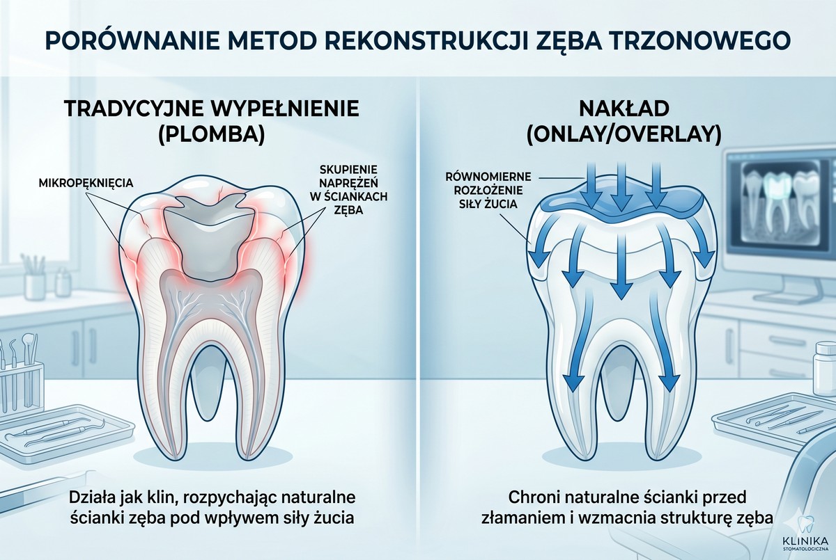 Ukruszony ząb trzonowy – plomba czy korona?